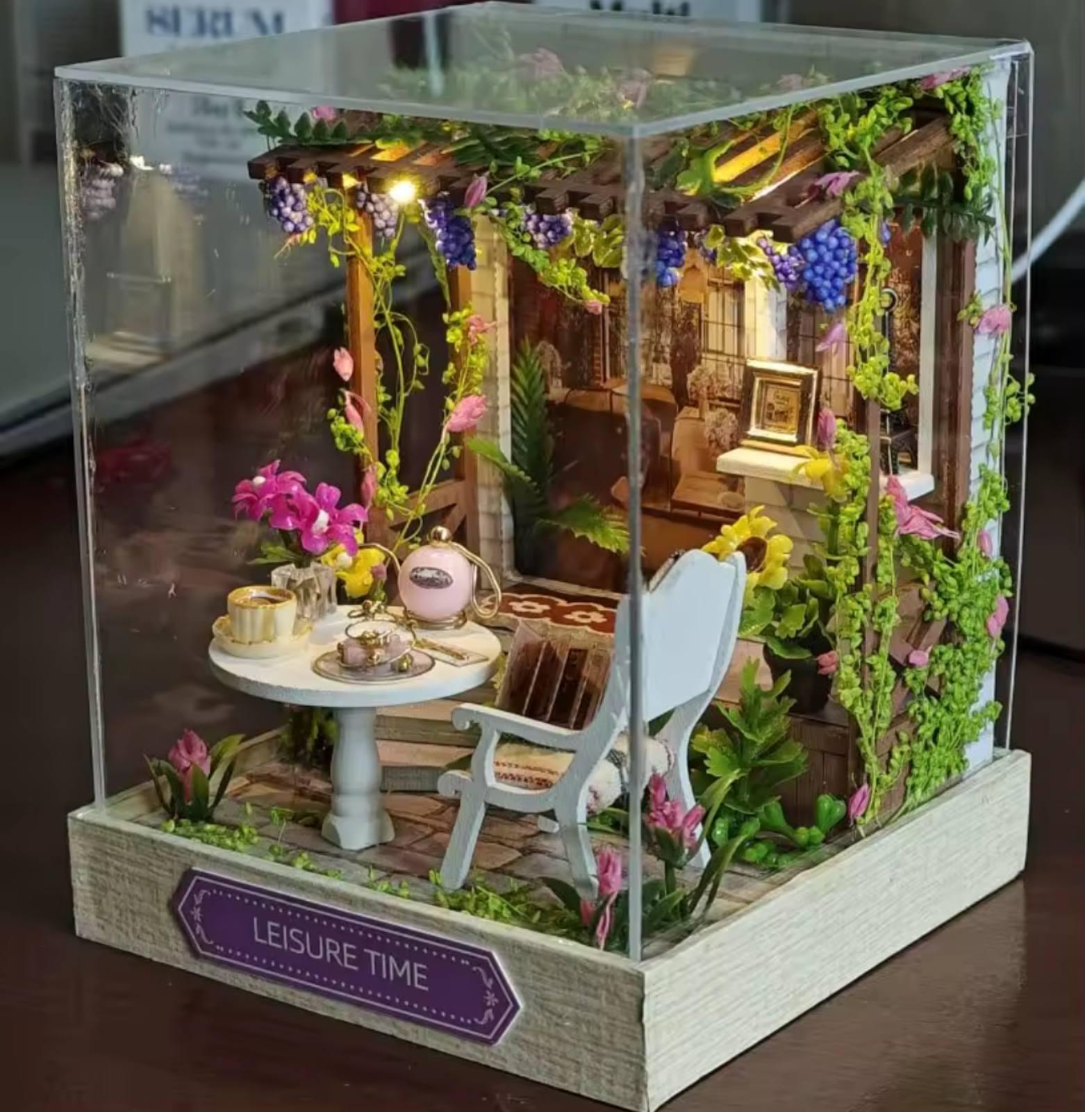 Румбокс Конструктор Мініатюрний будиночок Романтична Тераса збери сам з підсвічування - фото 6