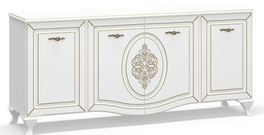 Комод для квартиры 4Д Mebel Service Милан182,3х46,3х81,5 см Белый матовый (23439559)