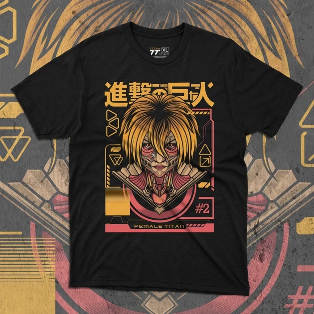 Футболка мужская с принтом Атака Титанов Female Titan р. 48 (2896478682)