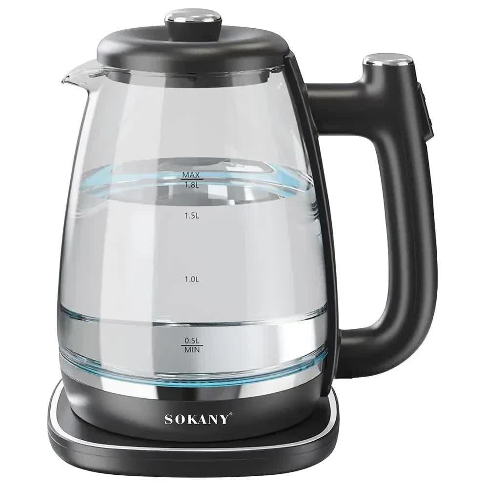 Электрочайник стеклянный Sokany SK-09034 1,8 л 1800 Вт (28225630) Электрочайник стеклянный Sokany SK-09034 1,8 л 1800 Вт (28225630)