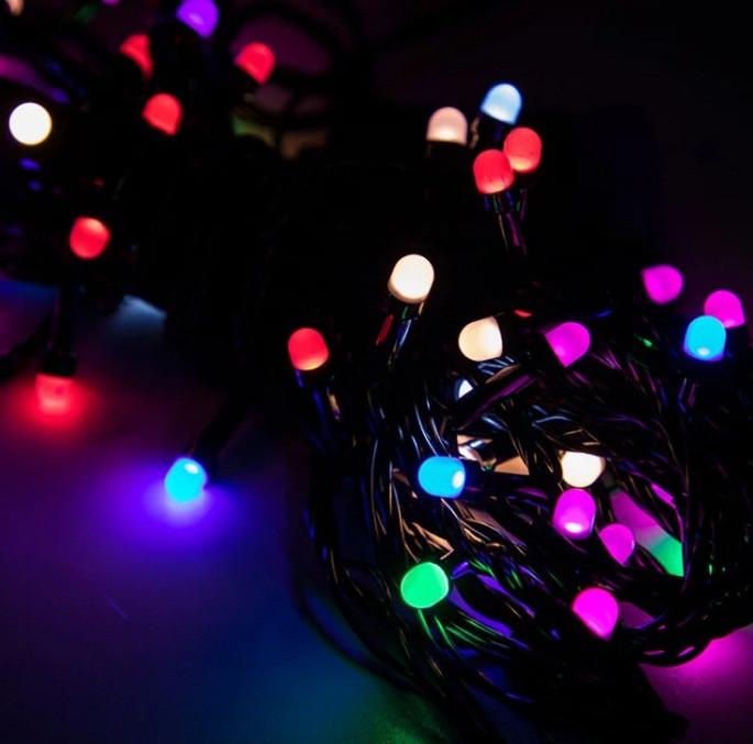 Гирлянда RD-101 точка большая 200LED Черный/Микс (10-14-15192-692)