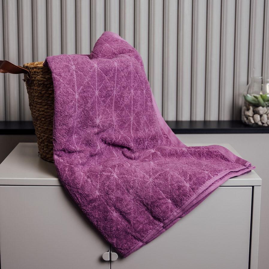 Рушник сауна Однотонні ромбики 160х90 см Аргіл Фіолетовий (10150) - фото 1 Рушник сауна Однотонні ромбики 160х90 см Аргіл Фіолетовий (10150) - фото 1