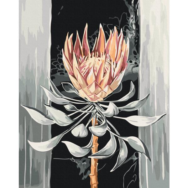 Картина по номерам Brushme Королевская протея из хлопчатобумажного полотна 40x50 см (6-83-BS54554)