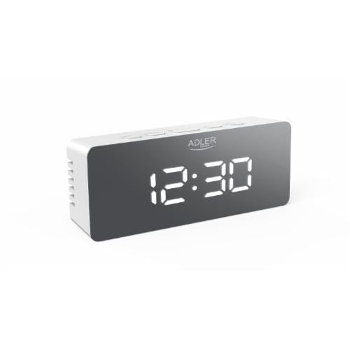 Часы настольные будильник Adler AD 1189 White (5903887808019) Часы настольные будильник Adler AD 1189 White (5903887808019)