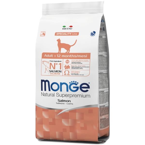 Корм для кошек сухой Monge Cat с лососем 1,5 кг (000025724)