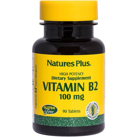 Рибофлавин Nature's Plus Vitamin B2 100 мг 90 Tabs (NTP1630)