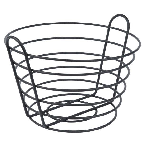 Кошик для фруктів Axentia Blackline з порошковим покриттям d 24,5x17,5 см Чорний (135559)