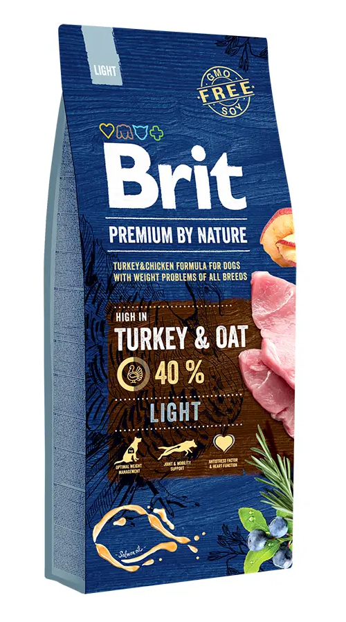 Корм сухий Brit Premium Dog Light для собак із зайвою вагою з індичкою 15 кг (170841/6604) Корм сухий Brit Premium Dog Light для собак із зайвою вагою з індичкою 15 кг (170841/6604)