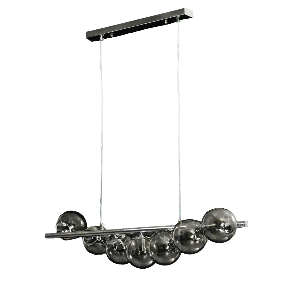 Люстра Svet со стеклянными плафонами на семь ламп Е14 Дымчатый (SN-3009-7 CR)