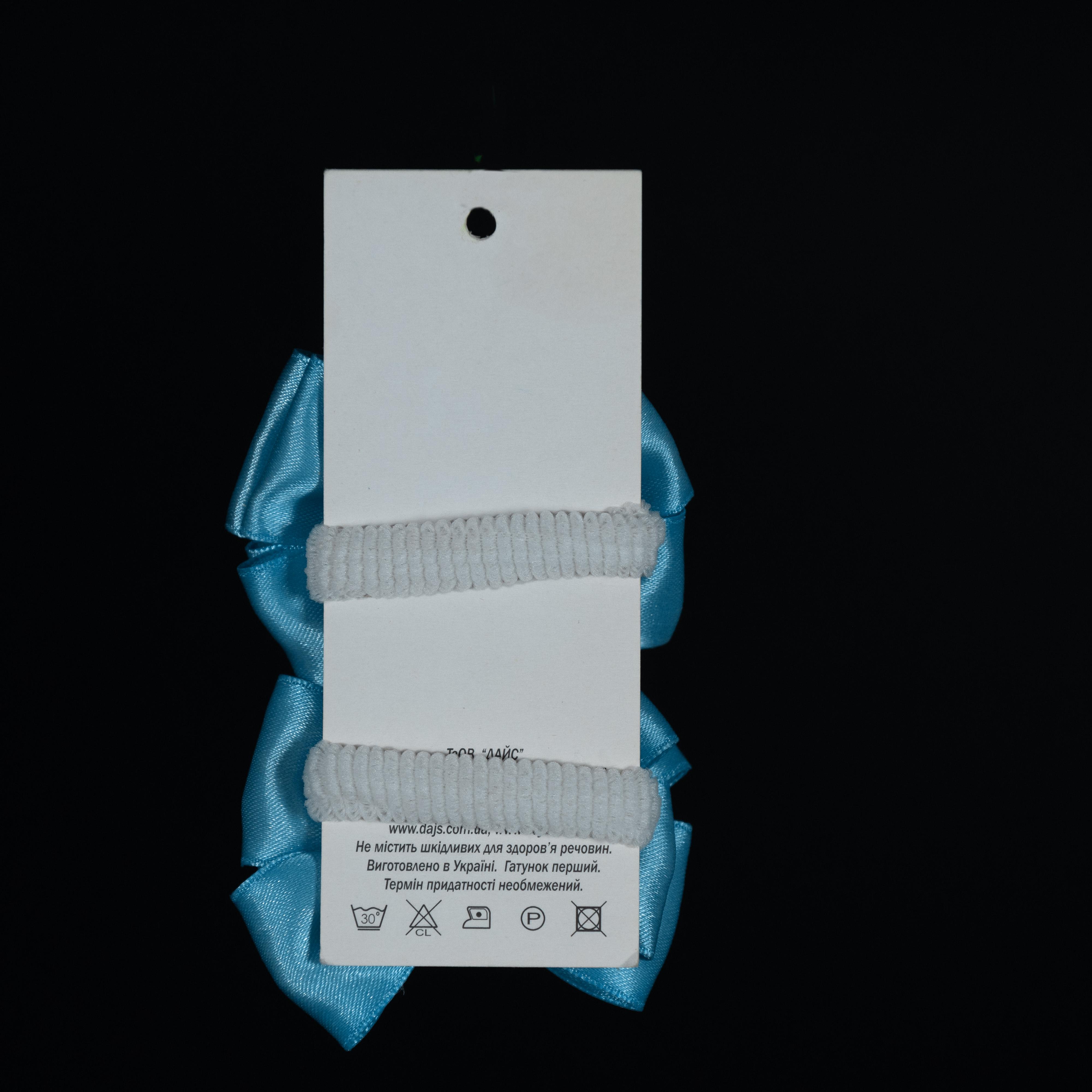 Детская резинка для волос ДАЙС 6 см 2 шт. Голубой (РГ6-2) - фото 2