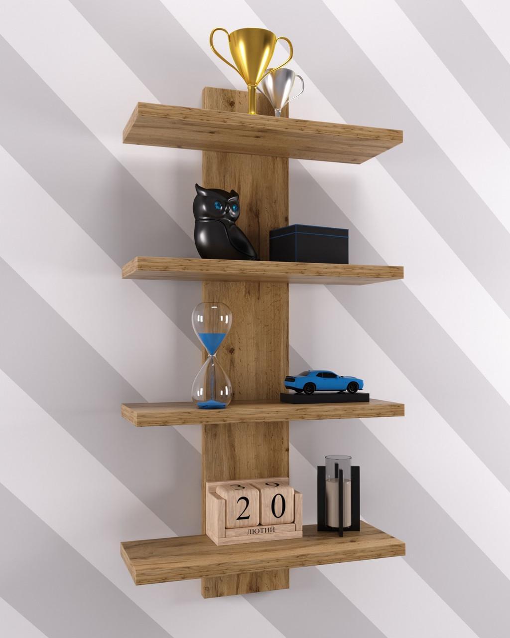 Полка навесная Kontinent PN-5 35х14х70 см Дуб Аппалачи (59153161) - фото 3 Полка навесная Kontinent PN-5 35х14х70 см Дуб Аппалачи (59153161) - фото 3