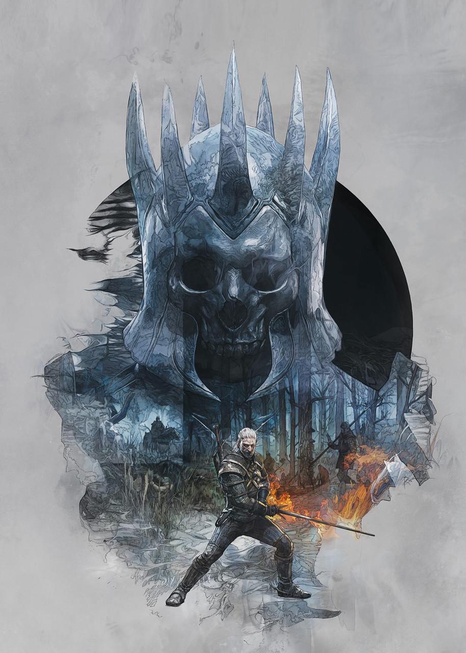 Картина постер Gee! The Witcher Ведьмак минимализм 40х60 см TW.09.017