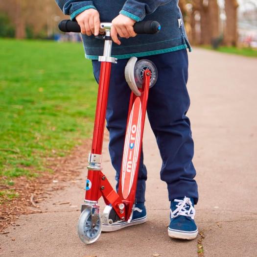 Самокат Micro Sprite зі смужками Червоний (SA0178) - фото 7