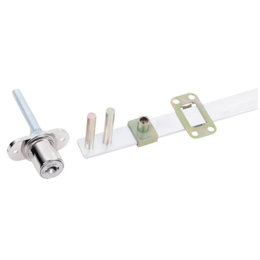 Меблевий замок центральний Muller фронтальний 800 мм Нікель (ZM0619)