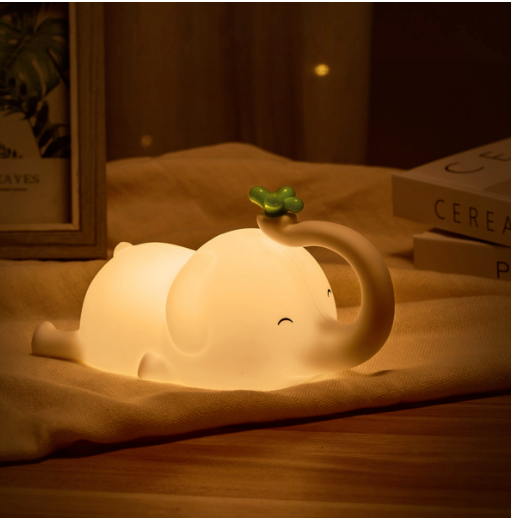 Нічник cвітлодіодний Valeso Слоник силіконовий бездротовий USB (D5)