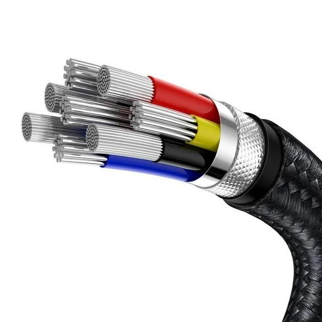 Кабель для швидкої зарядки Baseus Type-C to Type-C Cafule Series Metal Data Cable 5A 100W PD CATJK-C01 1 м Black - фото 5