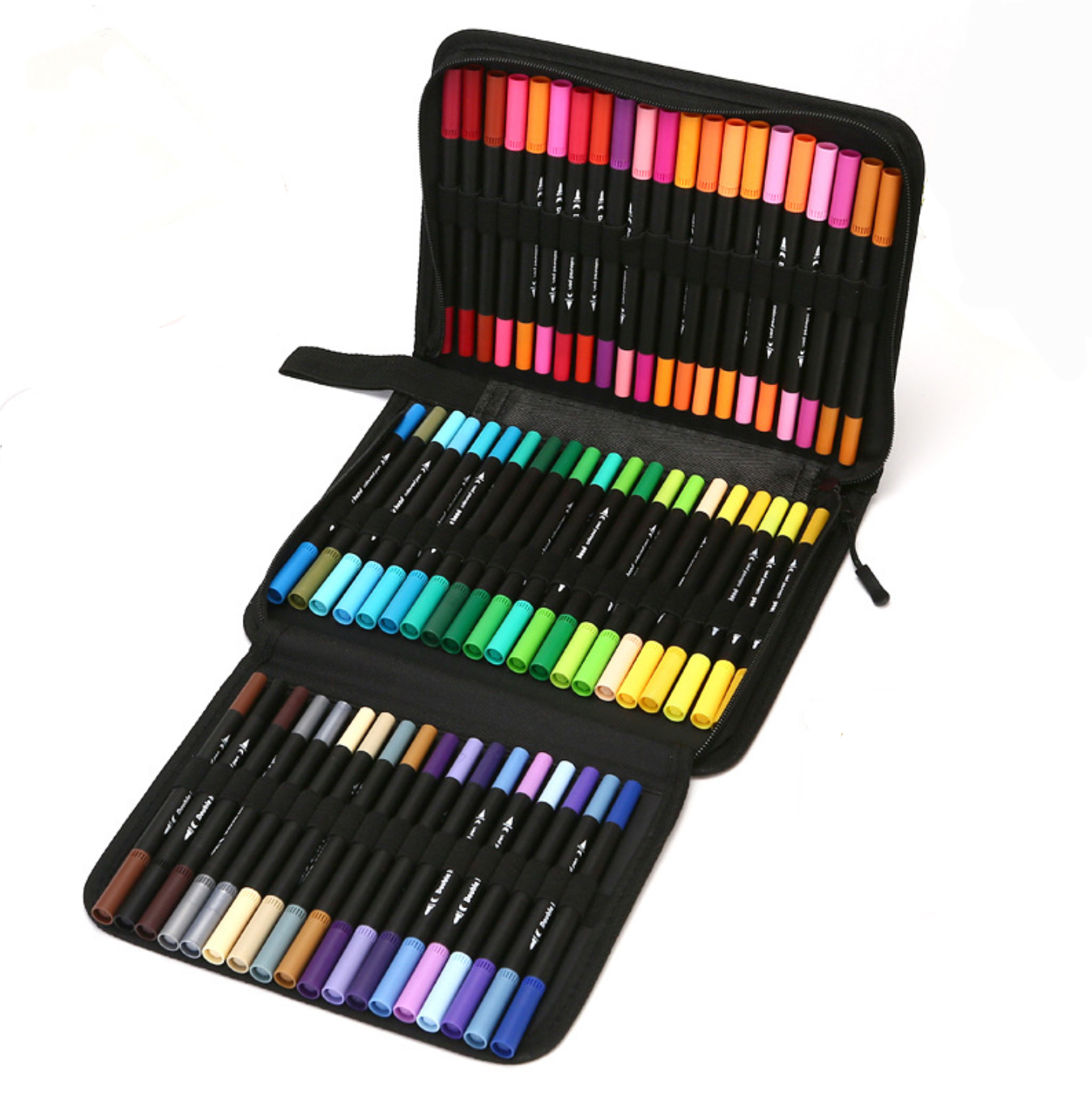 Детский набор акварельных маркеров для рисования 60 шт. двухсторонние в сумке на водной основе (Е500148)