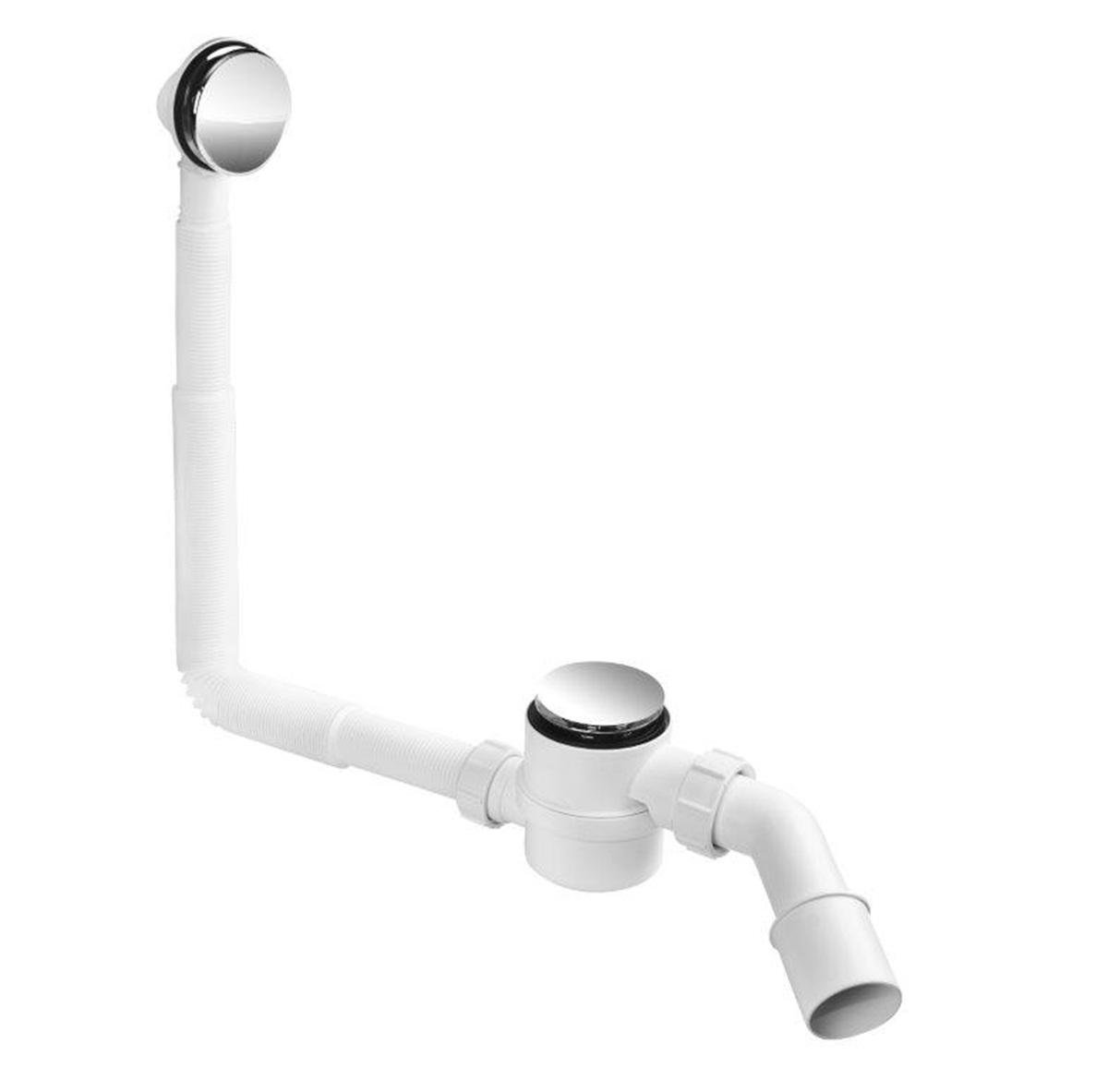 Сифон для ванны McAlpine Click-Clack с верхней ревизией Хром (HC2600CL)