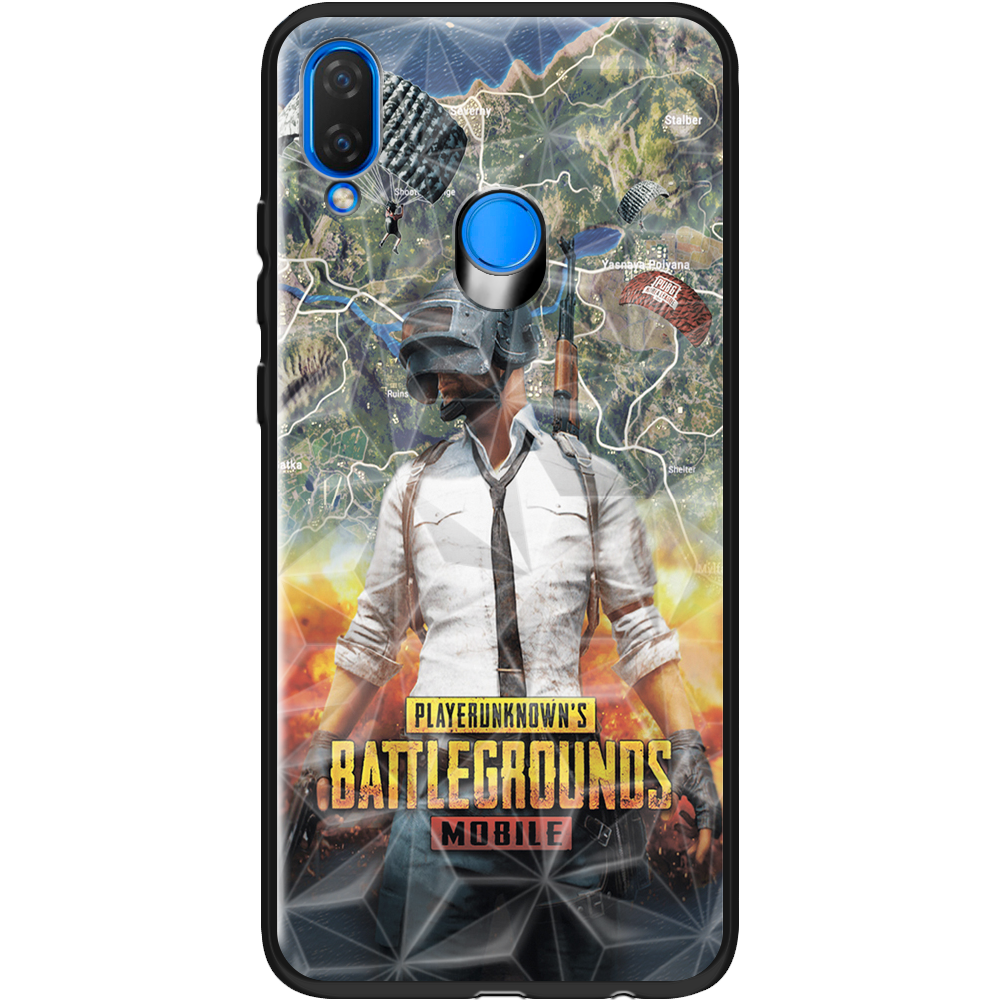 Чехол Boxface Huawei P Smart Plus PUBG Mobile Черный силикон с призмой (34912-up2309-37847)