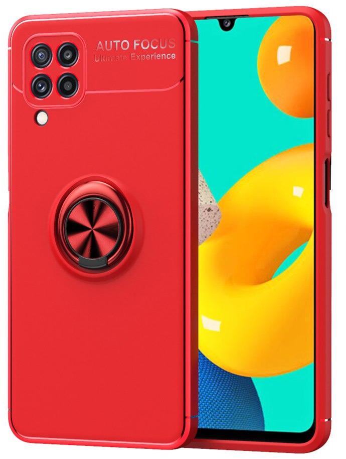 Чехол с кольцом Auto Focus для Samsung Galaxy M32 M325 Red (23459-2D)