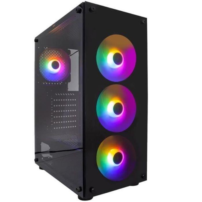 Корпус 1stPlayer V3-B-BK-4F1 без БЖ/Midi Tower/ATX/Micro ATX/кількість відсіків 2.5" 2 шт./3,5" USB Чорний (2881190339)