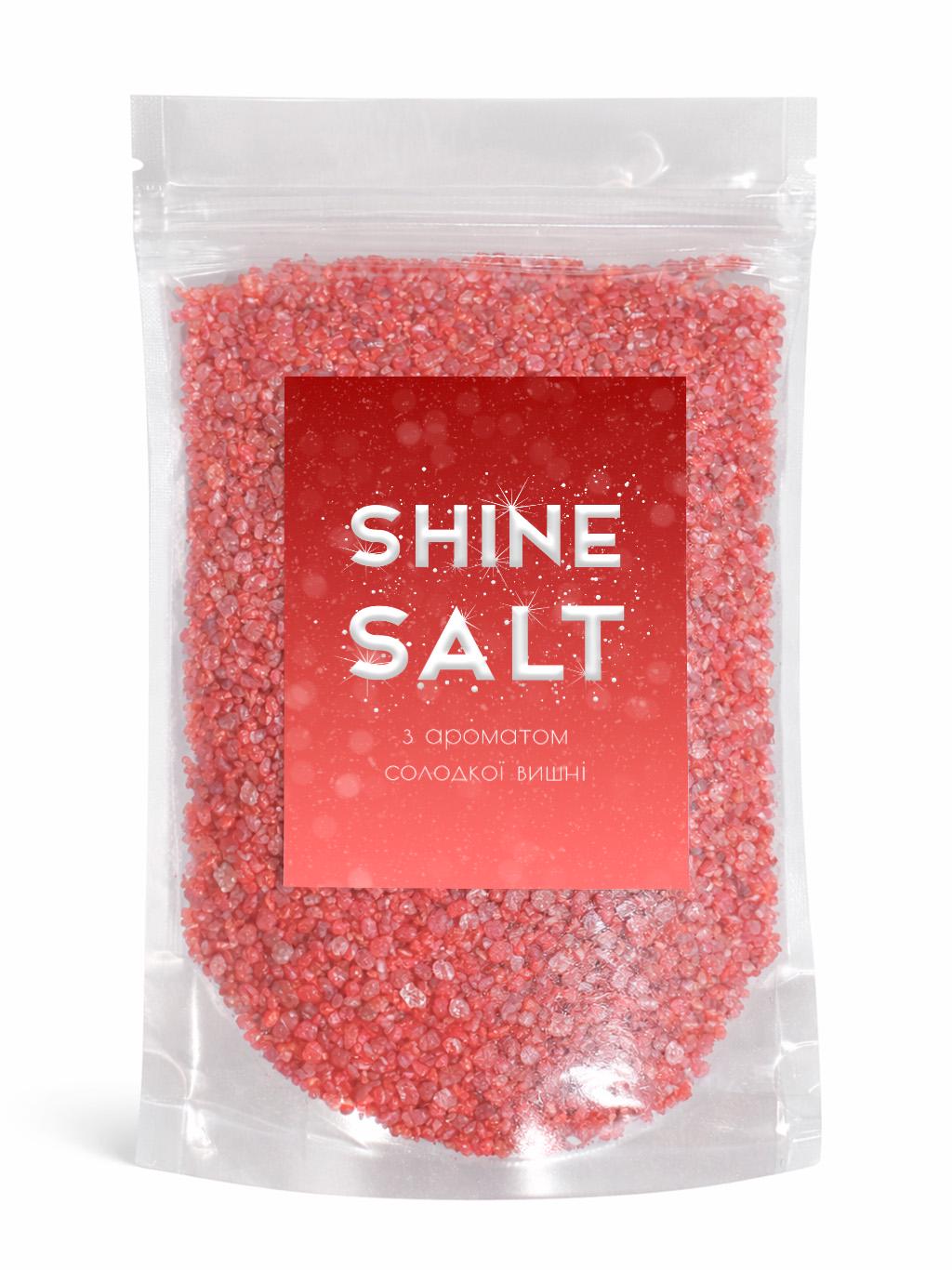 Шиммер-соль для ванны Сладкая вишня с перламутром 200 г Красный (31947874)