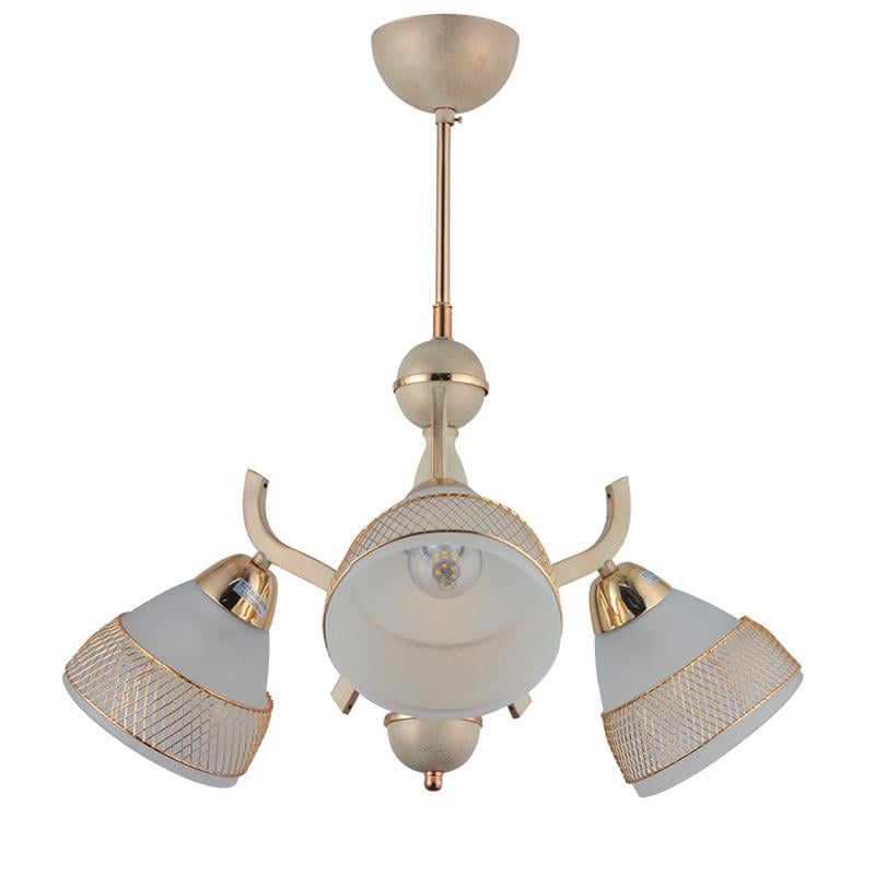 Люстра подвесная Light House SRS-16191/3 на три лампы Белый/Золото