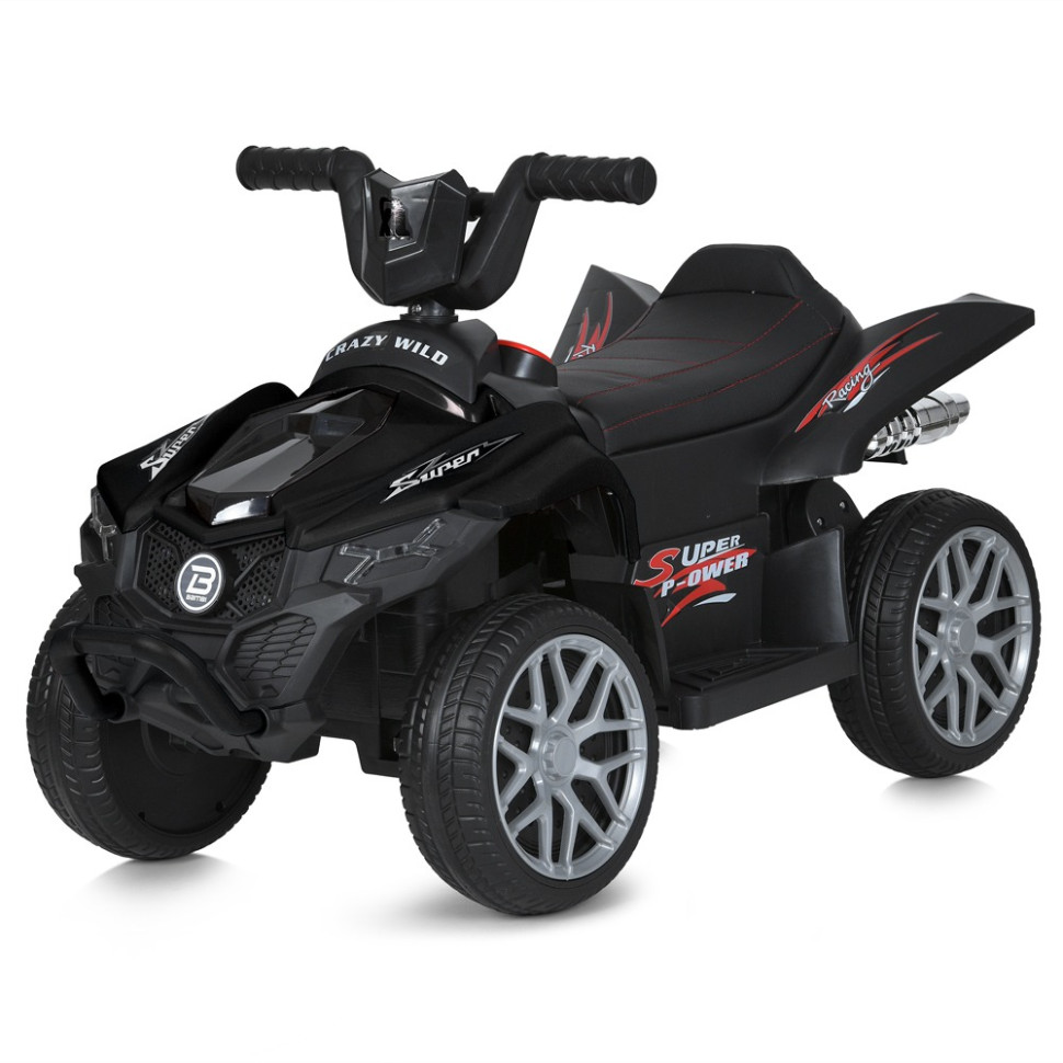 Детский электромобиль аккумуляторный квадроцикл с 2 моторами Bambi Racer M 6181EL-2 для детей 3-6 лет до 25 кг Черный (M 6181EL-2)