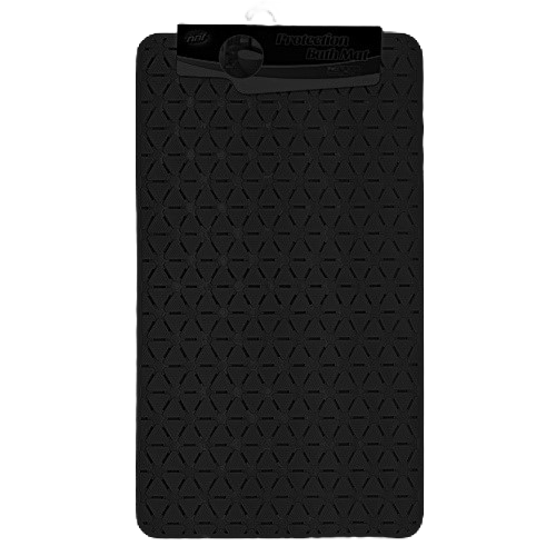 Ковер для ванной Stenson WW00590 Relief с рельефной поверхностью 38x69 см Черный (564743)