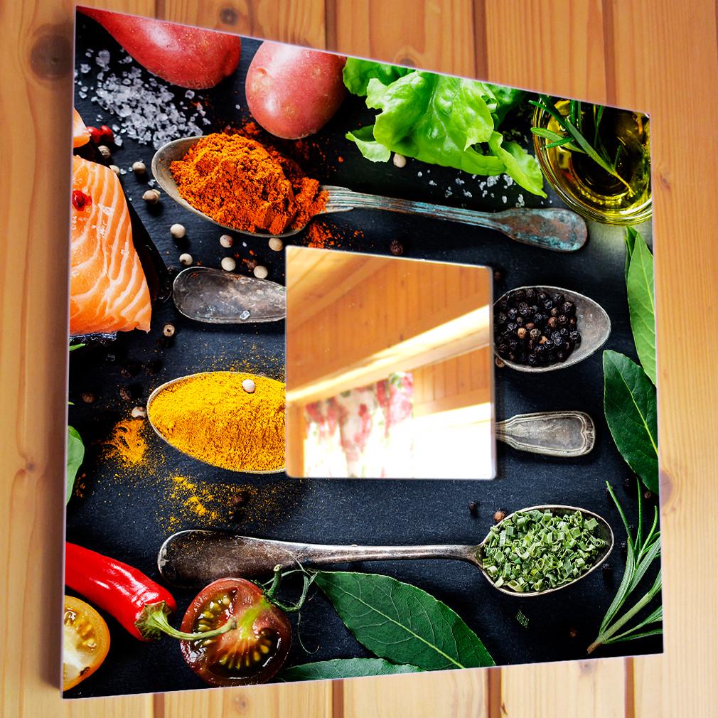 Зеркало декоративное Специи и приправы 260х260 мм (M03775)