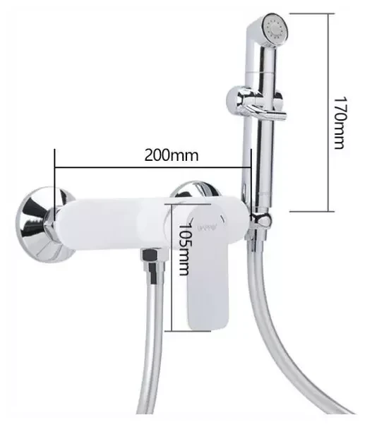 Гигиенический душ со смесителем Gappo G2048-8 Белый/Хром (G2048-8) - фото 5 Гигиенический душ со смесителем Gappo G2048-8 Белый/Хром (G2048-8) - фото 5