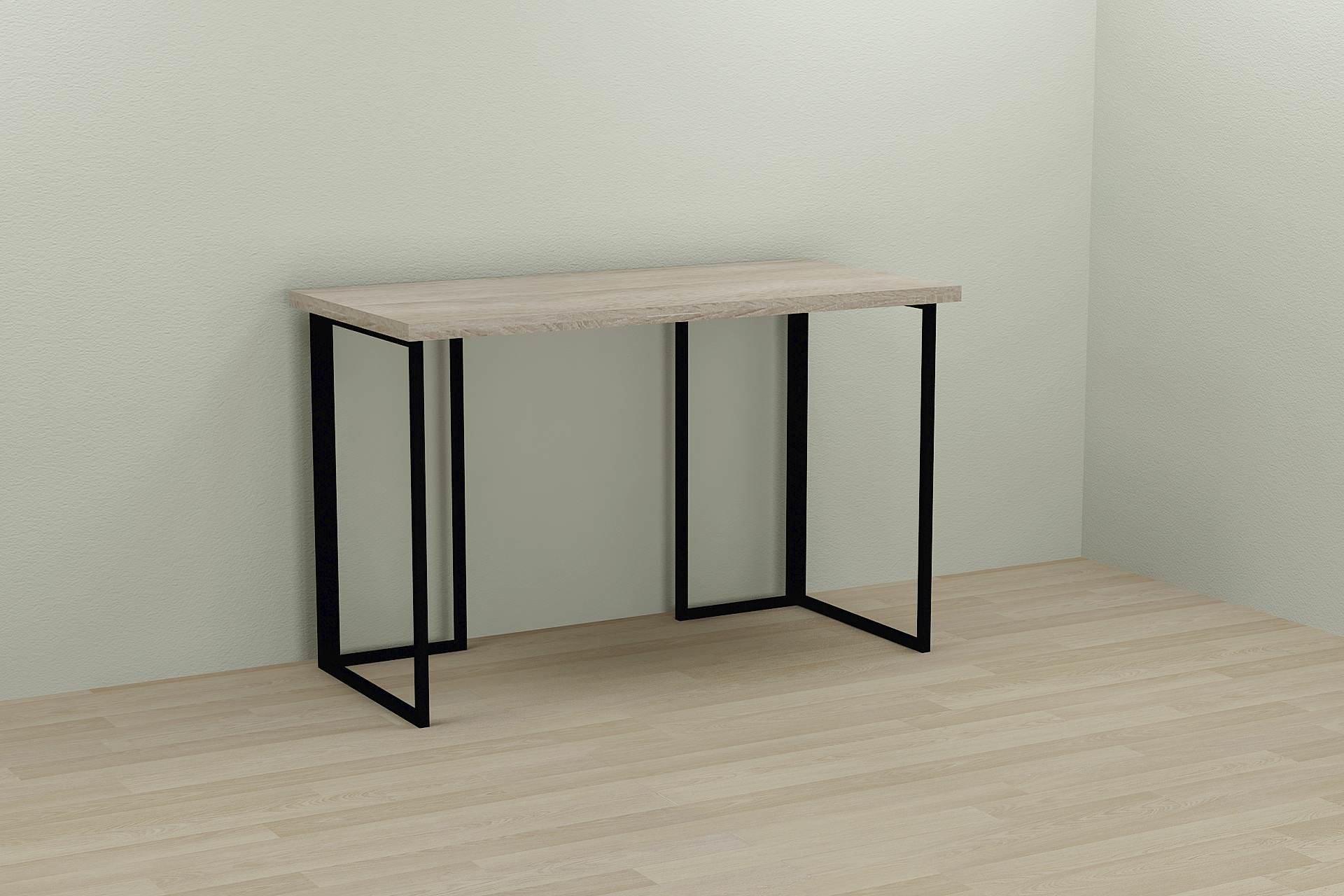 Стол компьютерный Ferrum-decor Ханна ДСП 32 мм 76x100x70 см Черный/Дуб Сонома (FRD-103507)