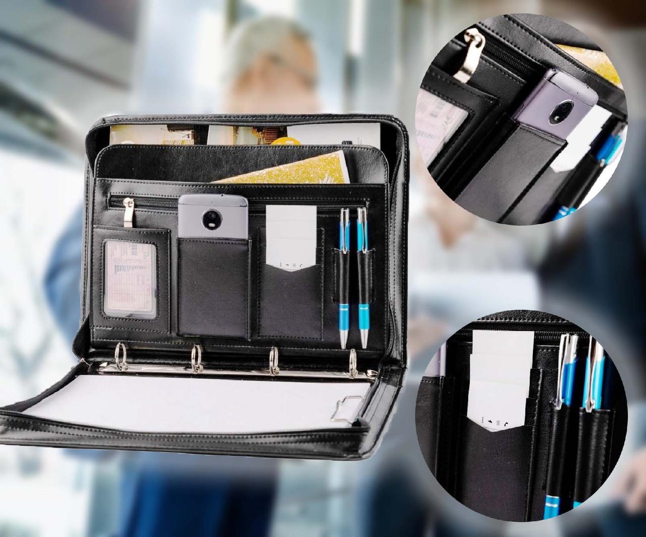 Папка для документов А4 35х26х4,5 см Черный - фото 5 Папка для документов А4 35х26х4,5 см Черный - фото 5