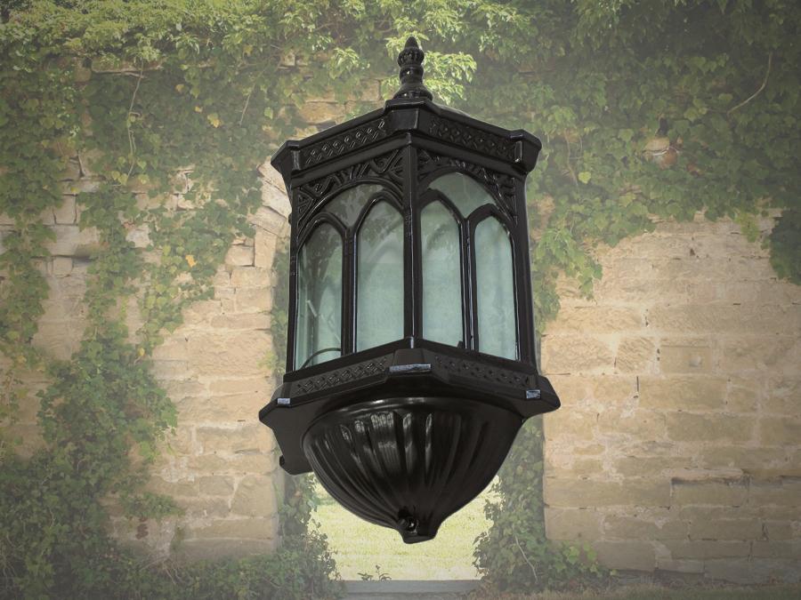 Садовий світильник настінний з цоколем Е27 (DJ018-M-WB BK) - фото 1