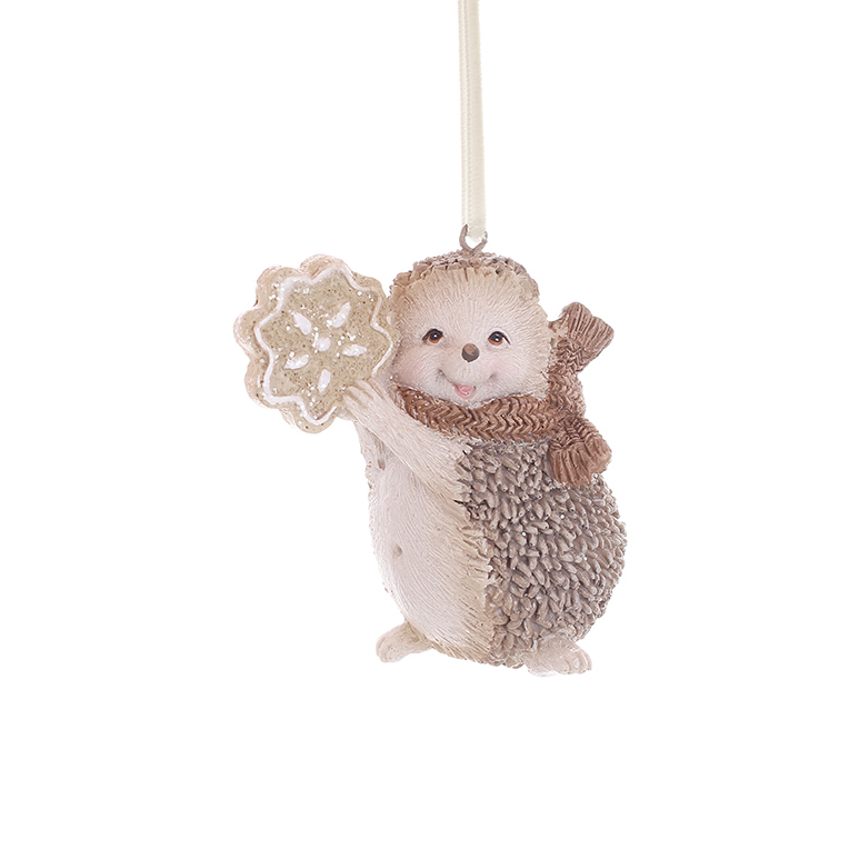 Подвеска новогодняя декоративная BonaDi Ежик с пряником имбирным 3 (838-492)