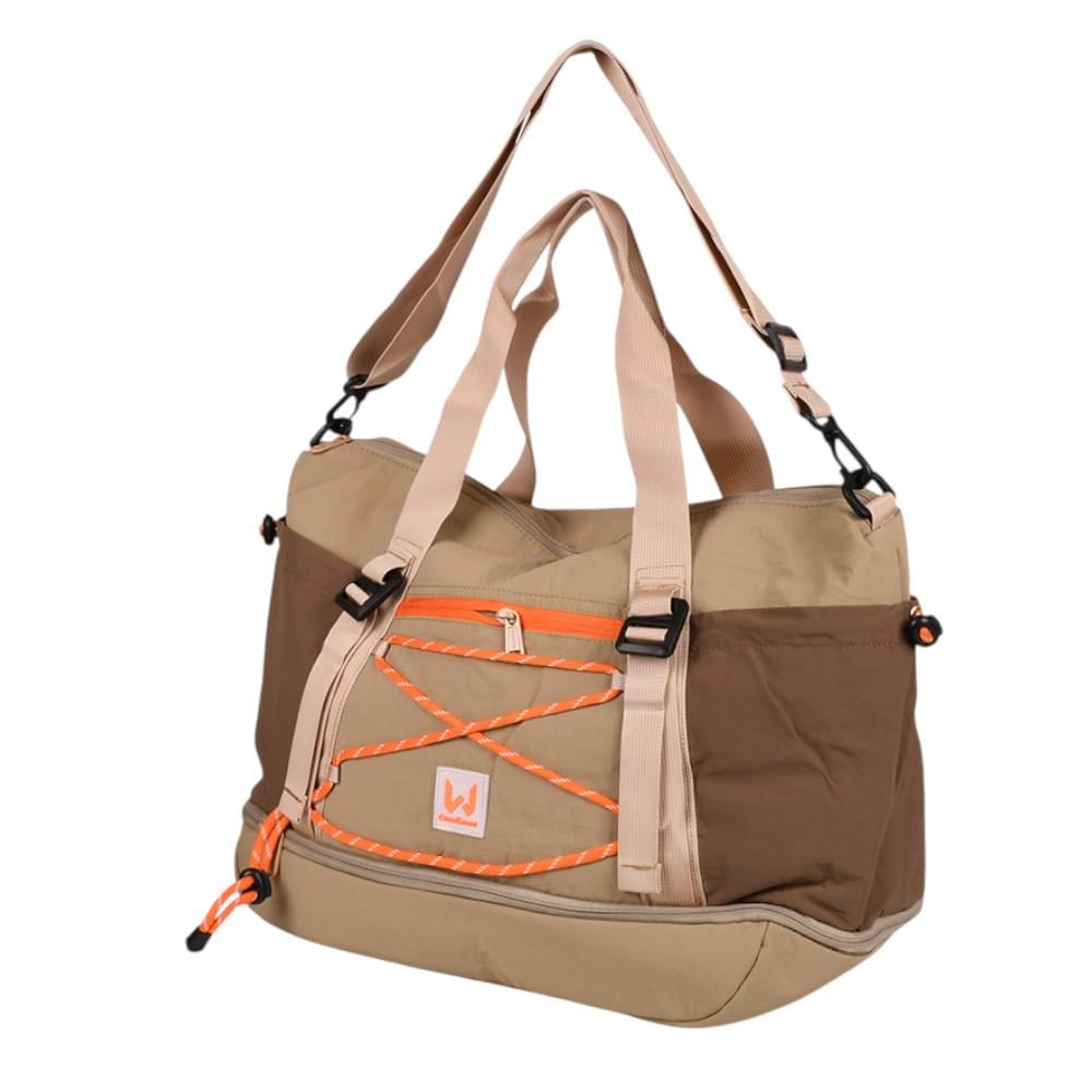 Сумка для поездок и спортзала Fashion R37035 55 см Бежевый с коричневым (29876188)
