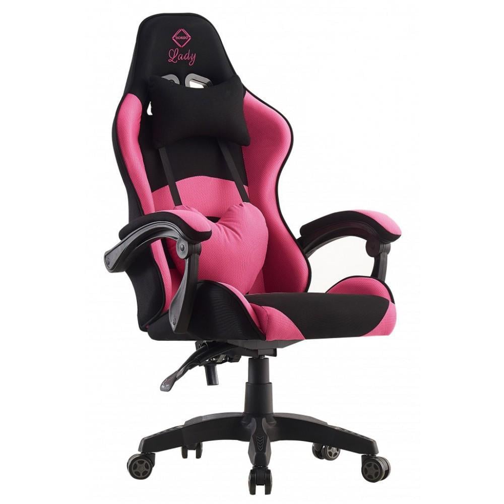 Крісло геймерське Bonro Lady 806 Чорний/Рожевий (42300097)