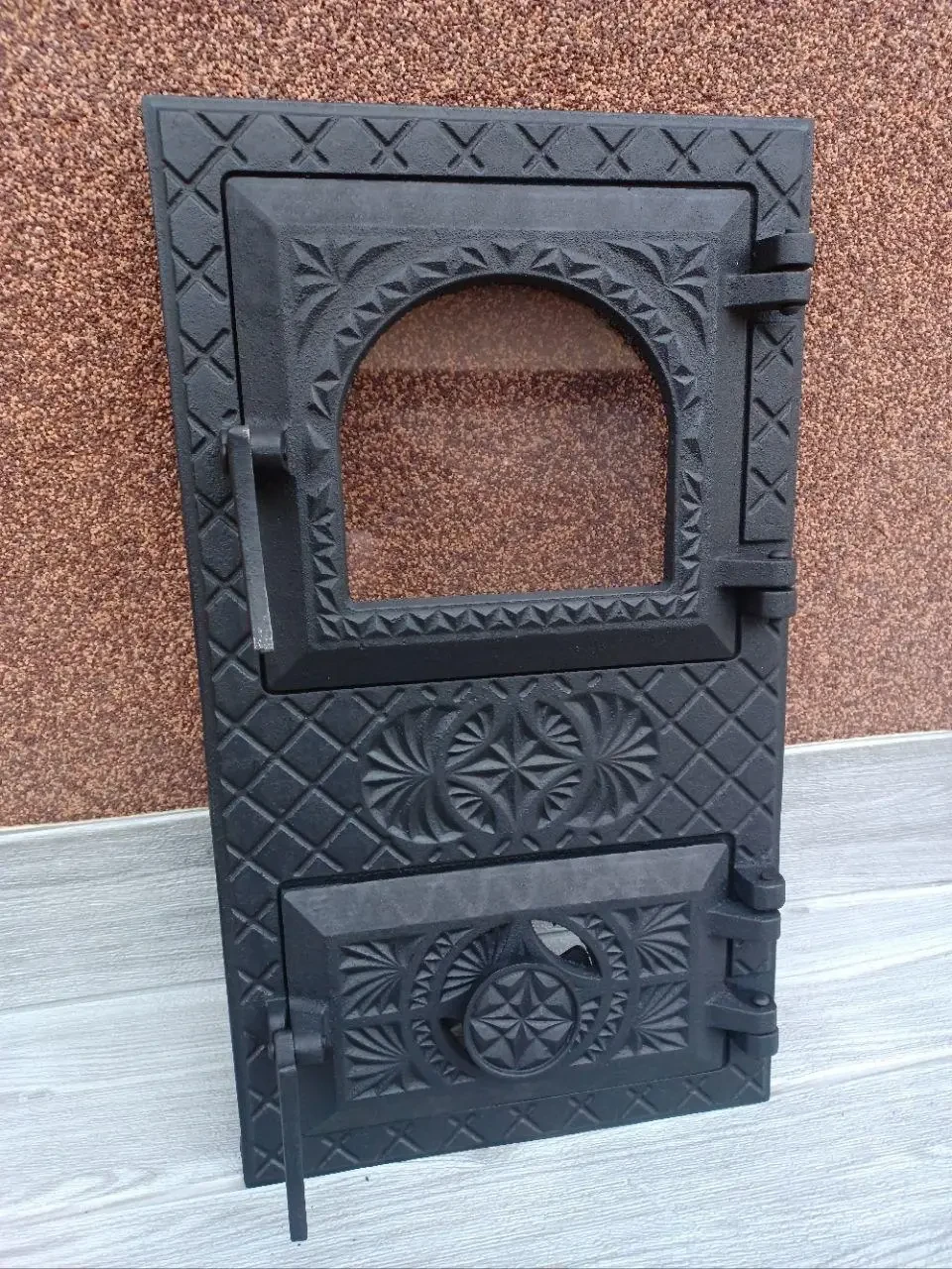 Дверцята пічні чавунні спарені Вікторія з термосклом та регулюванням піддуву 505х290 мм - фото 7 Дверцята пічні чавунні спарені Вікторія з термосклом та регулюванням піддуву 505х290 мм - фото 7
