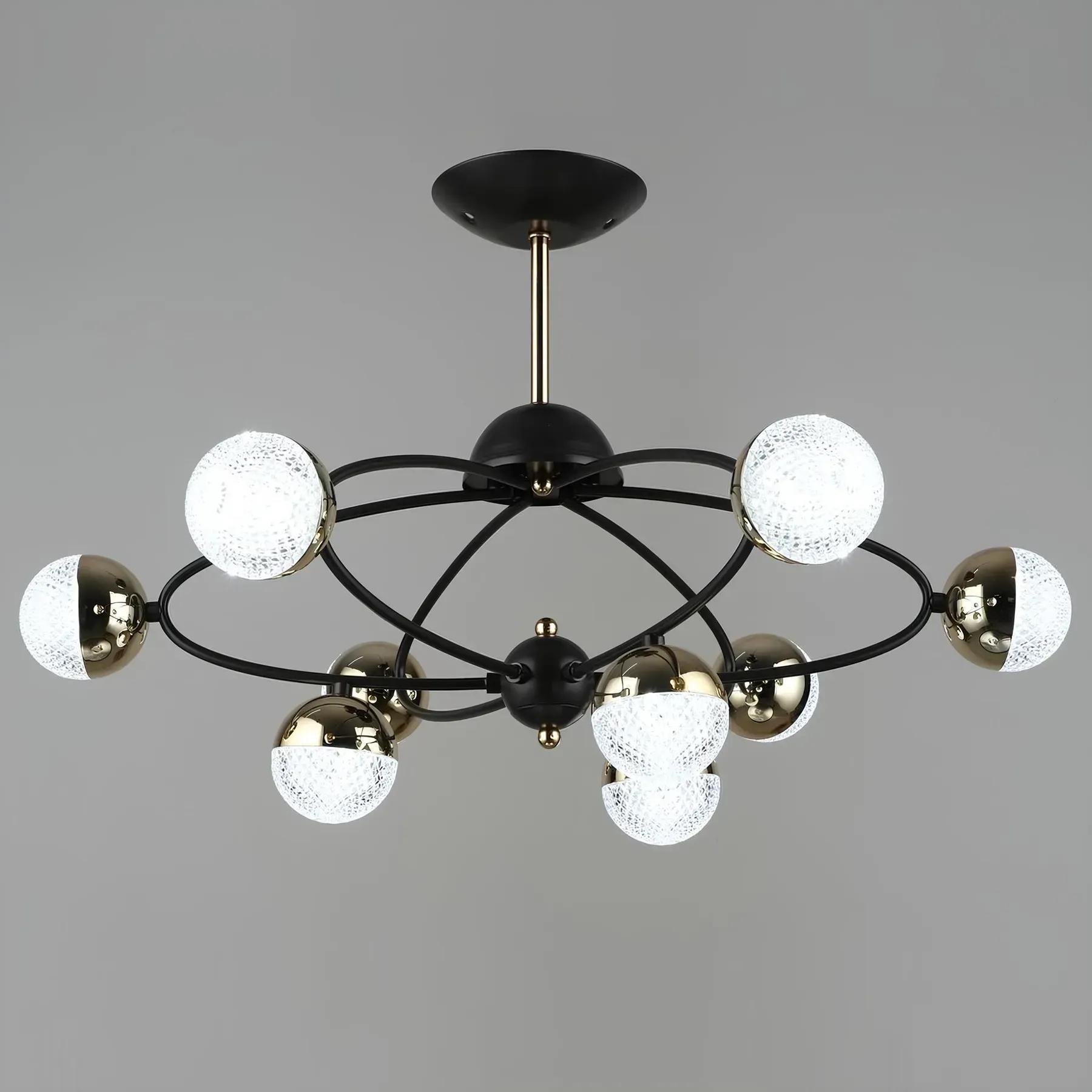 Люстра стельова світлодіодна Sirius B N5015/9 COFFEE+FGD на дев'ять плафонів 3000-6500К IP20 108W (00000139282)