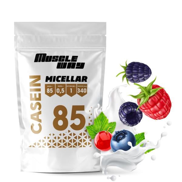 Мицеллярный казеин MuscleWay 85% Лесные ягоды на 13 порций в порошке 500 г (21-125-mk-bs1.ly)