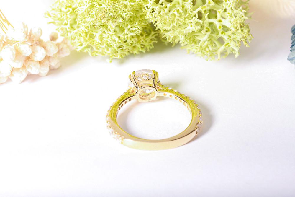 Каблучка жіноча золота з фіанітами р. 15 (2244094271) - фото 8 Каблучка жіноча золота з фіанітами р. 15 (2244094271) - фото 8