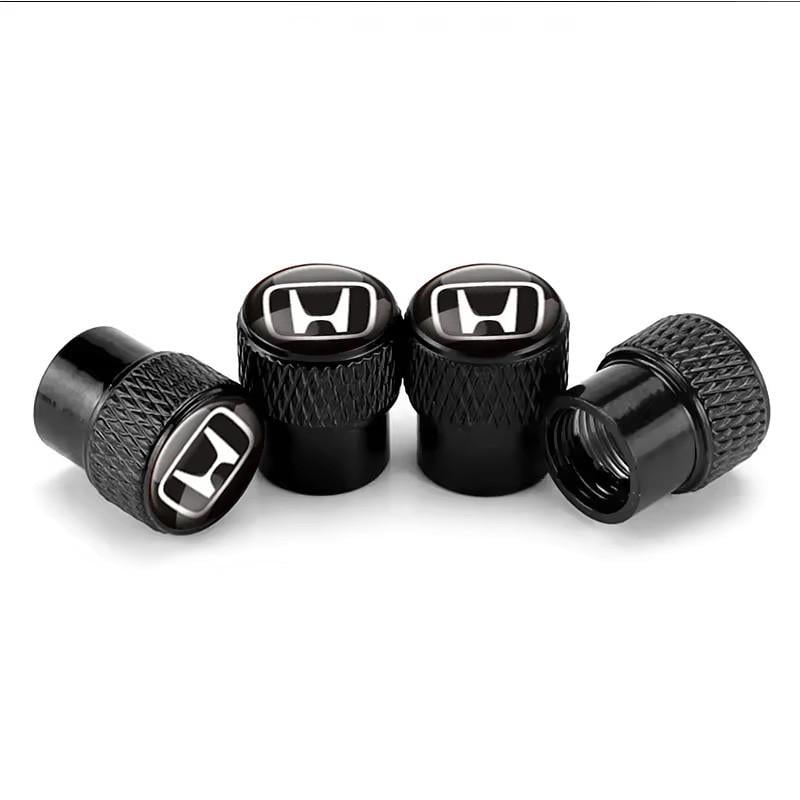 Набор защитных колпачков на ниппель SUNROZ Caps для Honda Rif Metal Black Хонда 4 шт. (A67791)