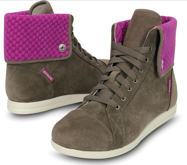 Кеди жіночі Crocs LoPro Suede Hi-top Brown р. 37-38 Коричневий (26944)