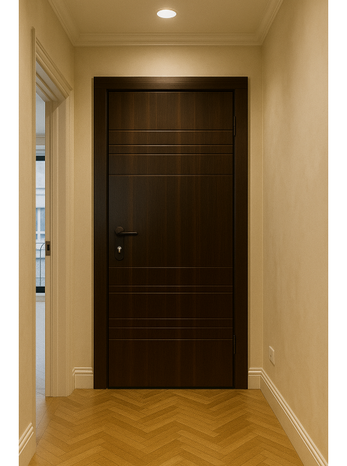 Дверь входная правая MSM Вулкан МДФ/МДФ 2050х860 мм Орех темный - фото 2