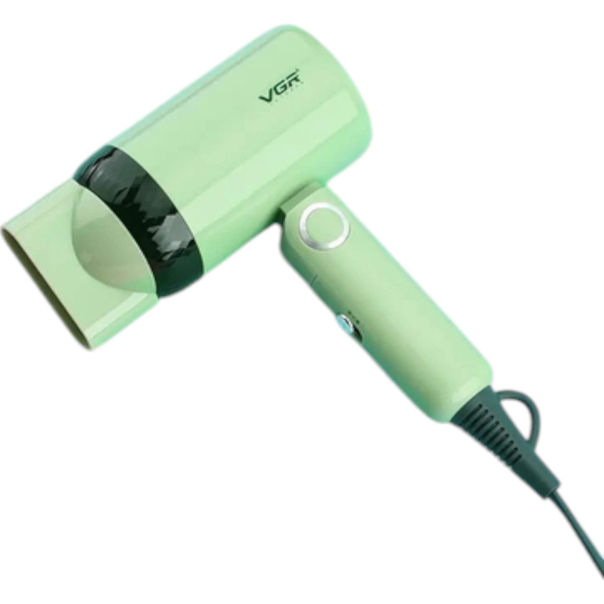 Фен для волосся VGR V-421 складана ручка 2 швидкості концентратор 1200 Вт Green (Н_V-421Green)
