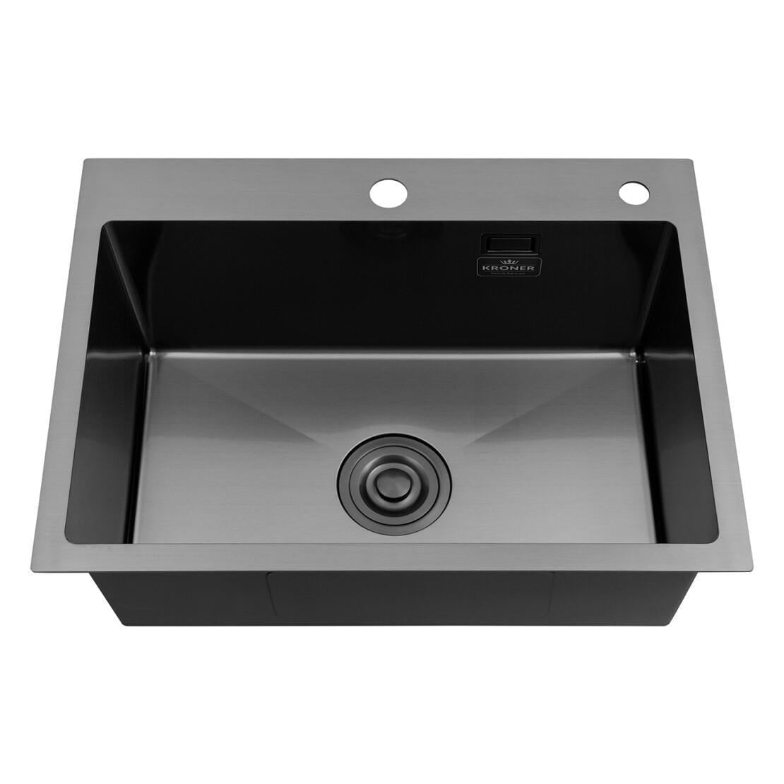 Мийка для кухні Kroner KRP Schwarze 5843HM PVD 3,0/1,0 мм (CV022794)
