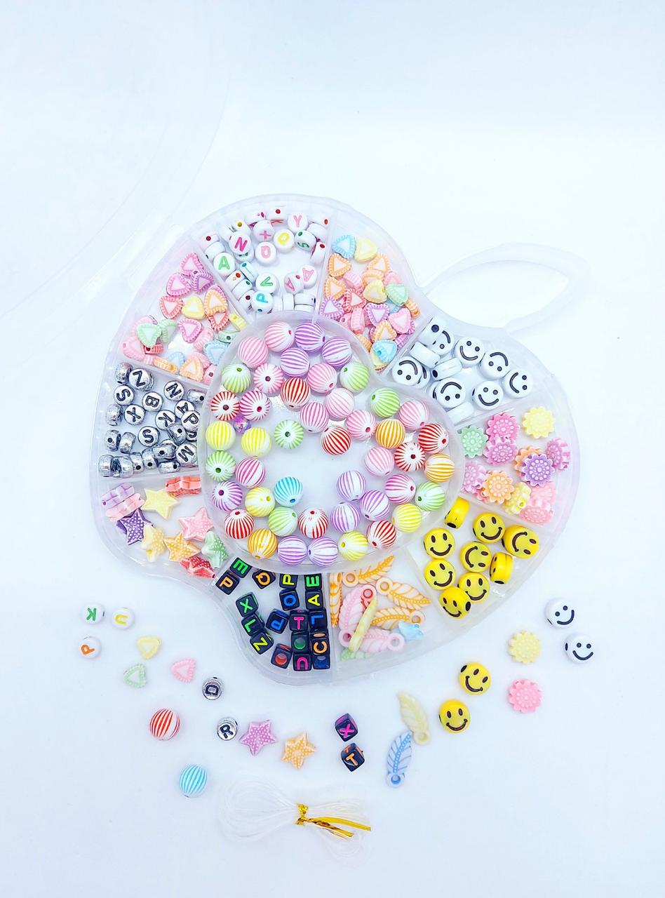 Набор бусин для изготовления украшений в форме яблока  15х16х2 см - фото 2