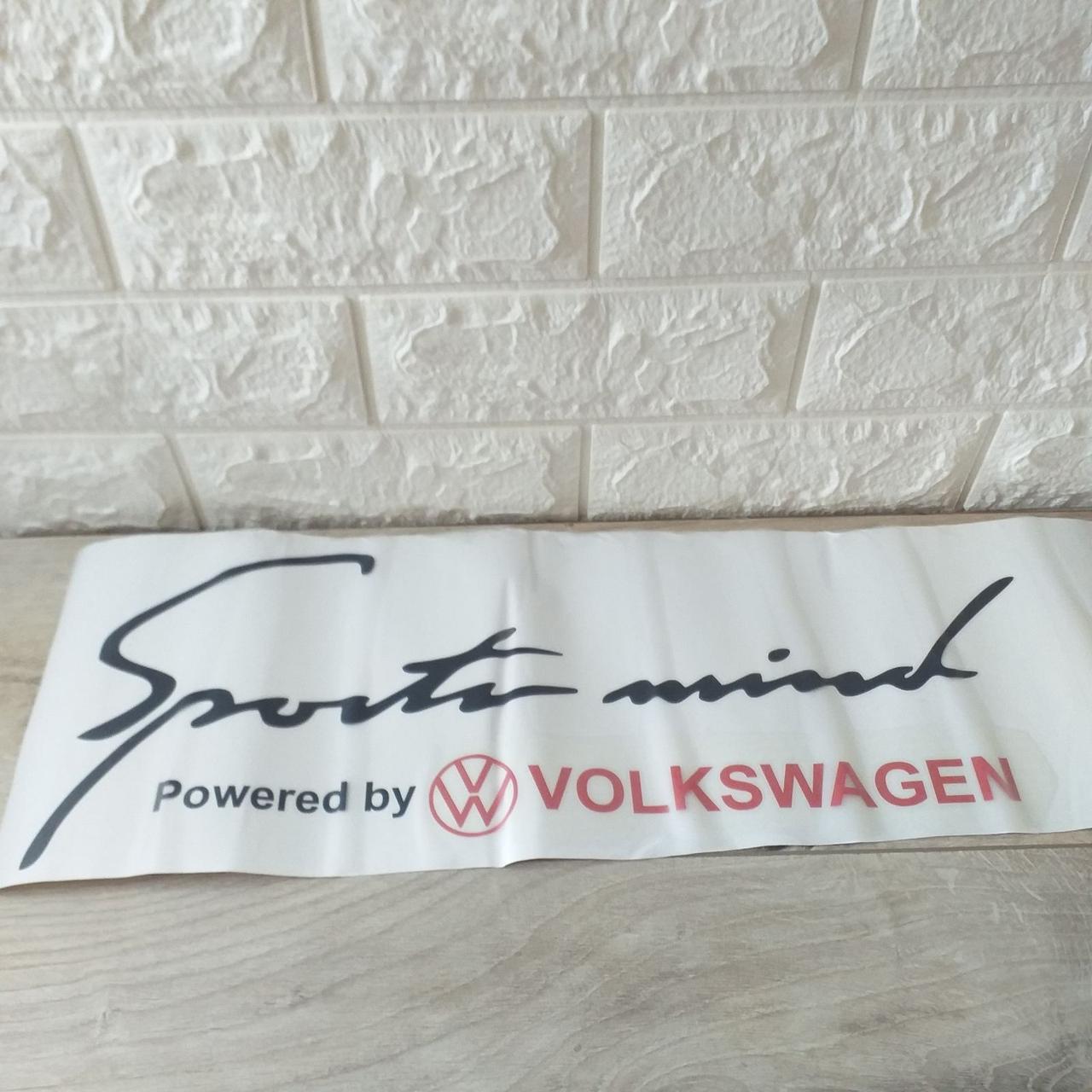 Наклейка виниловая на авто Sports mind Volkswagen 43х17 см Черный с красным (KG-10261) Наклейка виниловая на авто Sports mind Volkswagen 43х17 см Черный с красным (KG-10261)