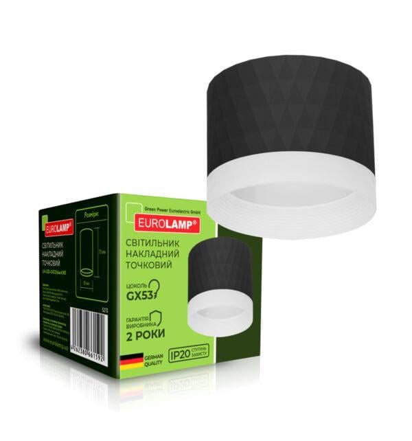 Точечный светильник LED Eurolamp для ламп GX53 N3 Черный (24439323) Точечный светильник LED Eurolamp для ламп GX53 N3 Черный (24439323)