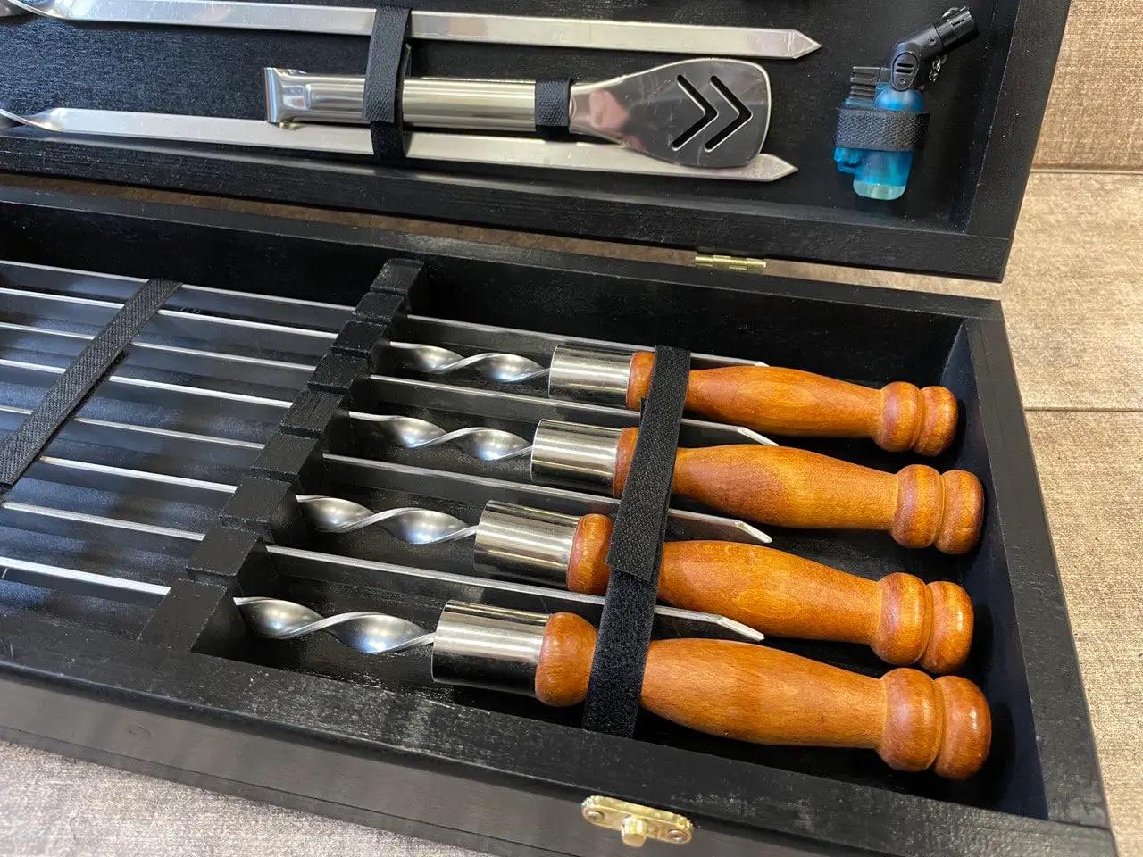 Набор шампуров Grill fox в кейсе (10644247) - фото 2 Набор шампуров Grill fox в кейсе (10644247) - фото 2